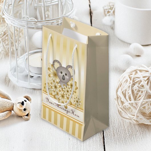 Gold Stripe Cute Baby Koala Kinder Klein Cadeauzakje