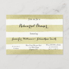 Gold Stripe repetitie Invitaties Kaart