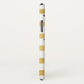 Gold Striped & Black Stippen Monogram Case-Mate iPhone Case (Achterkant / rechts)