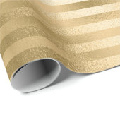 Gold Striped Folie Cadeaupapier (Rol Hoek)