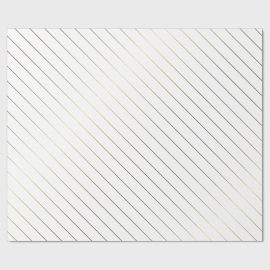 Gold Striped Glamor Shiny Design Elegant Cadeaupapier (Vlak)