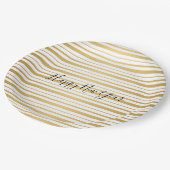 Gold Striped Pattern - Borden papier van volgend j Papieren Bordje (Gekanteld)