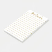 Gold Striped Personated Post-it® notes 4 x 6 (Schuin)
