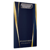 Gold Stripes en blauwe achtergrond Klembord (Rechts)