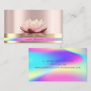 Gold Stripes Ombre Holographic Roos Gold Visitekaartje