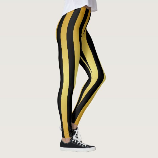 Gold Stripes op uw kleur Leggings (Rechts)