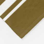 Gold Stripes Pattern - Aangepaste witte achtergron Fleece Deken (Hoek)