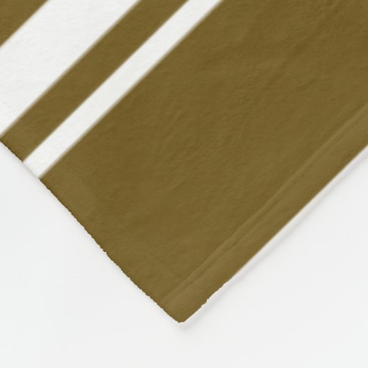 Gold Stripes Pattern - Aangepaste witte achtergron Fleece Deken (Hoek)
