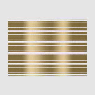 Gold Stripes Pattern - Aangepaste witte achtergron Tissuepapier