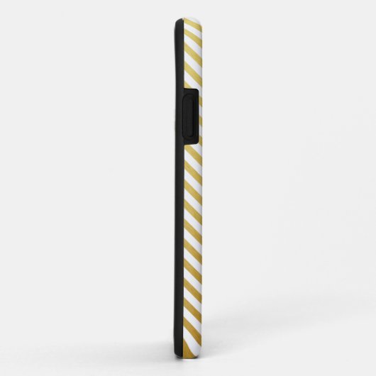 Gold Stripes Pattern iPhone Case (Achterkant/rechts)