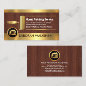 Gold Stripes Roller Paint Home Painter Visitekaartje (Voorkant / Achterkant)