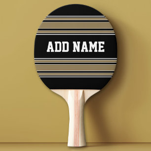 Gold Stripes Sports Jersey Name - CAN EDIT COLOR Tafeltennisbatje
