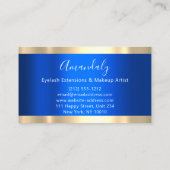 Gold Strokes Royal Blue Beauty Shop Visitekaartje (Achterkant)