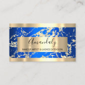 Gold Strokes Royal Blue Beauty Shop Visitekaartje (Voorkant)