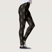 Gold Stylish kerstboom-Leggings Leggings (Rechts)