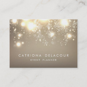Gold Subtle Glitter Bokeh Visitekaartje   Chubby