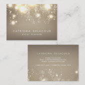 Gold Subtle Parties scintillant Carte de visite Bo (Devant / Derrière)