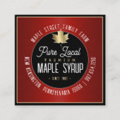 Gold Sugar Maple Visitekaartje Red en Black (Voorkant)