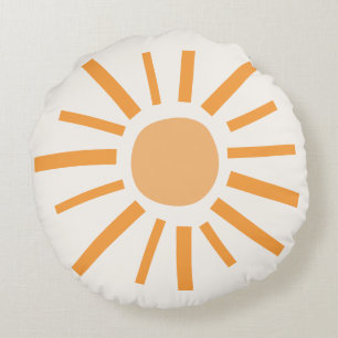Gold Sun Boho Dorm en Nursery Decor Round Pillow Rond Kussen
