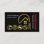 Gold Sun Building Rooftop Handyman Tools Visitekaartje (Voorkant)