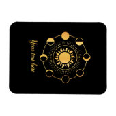 Gold Sun- en Moon-fasen Magneet (Horizontaal)