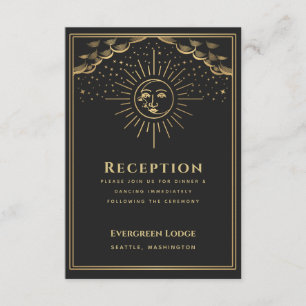 Gold Sun en Moon Tarot Reception Enclosure Kaart