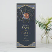 Gold Sun en MoonTarot-kaart sparen de datum Kaart (Staand voorkant)
