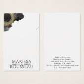 Gold Sun Faux Folie Mandala Ketting Visitekaartje (Voorkant /achterkant)