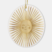 Gold Sun Happy Sunshine Keramisch Ornament (Links)