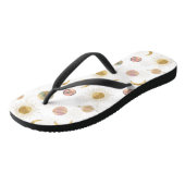 Gold Sun Moon Planets Space White illustratie Teenslippers (Schuin)