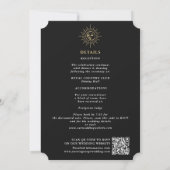 Gold Sun Moon Tarot Mariage QR Code Invitation (Dos)