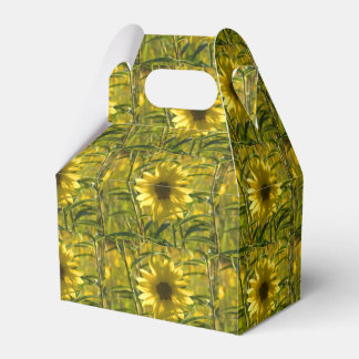 Gold Sunflower Glow Favor Box Bedankdoosjes
