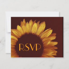 Gold Sunflower RSVP Weddenschapkaart Kaartje