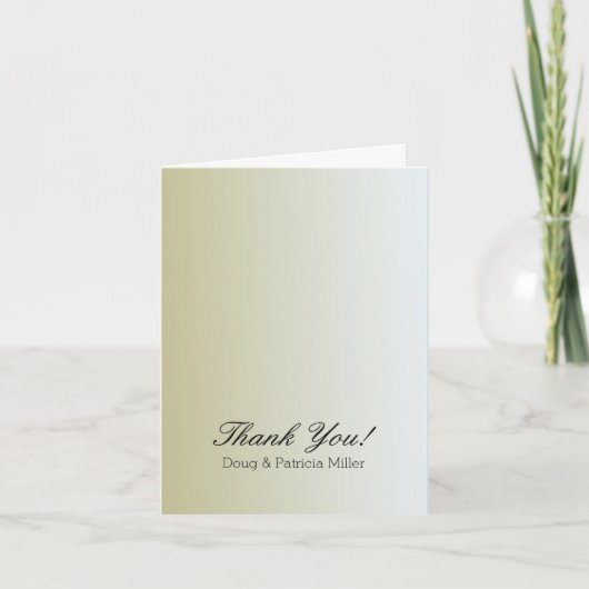 Gold Sunrise dank u Bedankkaart (Voorkant)