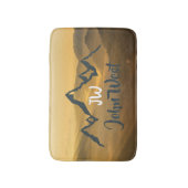 Gold sunrise personalizable mountains monogram badmat (Voorkant Verticaal)