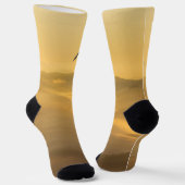 Gold sunrise personalizable mountains monogram sokken (Gebogen)