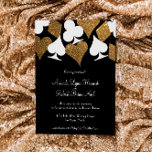 Gold sur le Faire-part de mariage Black Las Vegas<br><div class="desc">La fausse parties scintillant or et les costumes de carte blanche sur un arrière - plan noir rendent cette invitation parfaite pour un mariage Vegas glitzy et romantique,  tout ce dont vous avez besoin est l'amour et un témoin ou deux!</div>