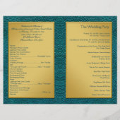 Gold sur le programme de mariage Turquoise (Dos)
