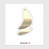 Gold Surfing Sticker (Vel)