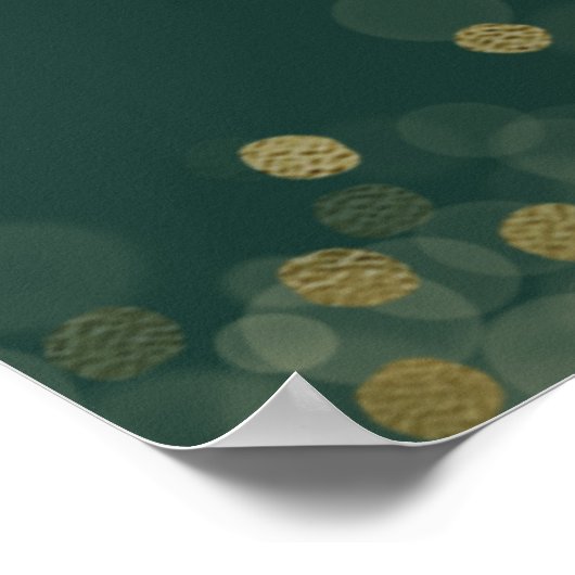 Gold Sweet 16 Ballons Emerald Green Affiche de bie (Coin)