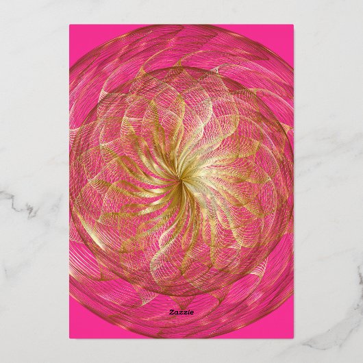 Gold Sweet 16 Invitation (Verso)