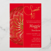 Gold Sweet 16 uitnodiging (Voorkant)