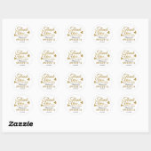 Gold Sweet 16 Zestiende Verjaardagsfeest Dank u Ronde Sticker (Vel)