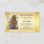 Gold Sweet Bakery Dessert Carte de visite photo (Dos)