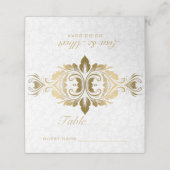 Gold Swirl en White Damaskers (Buitenkant ongevouwen)