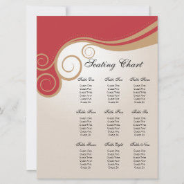 Gold Swirl op de roodroze en de roomvormer Kaart