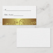 Gold Swirl Place Card Plaatskaartje (Voorkant / Achterkant)