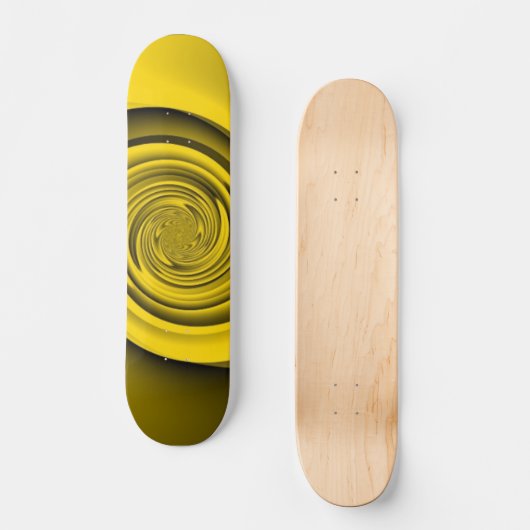 Gold Swirl Skateboard (Voorkant)