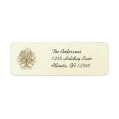 Gold Swirl Tree Labels (Voorkant)
