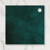 Gold Swirls Emerald Green Wedding  Bedankjes Labels (Achterkant)